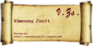 Vámossy Zsolt névjegykártya